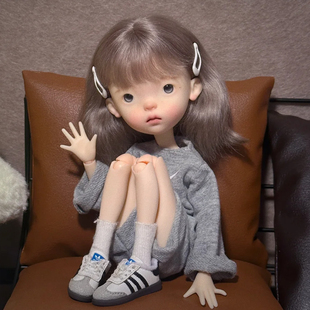 bjd娃娃bjd6分特体蓝豆豆呆萌小布sd娃娃bjd素体树脂裸娃化妆礼物