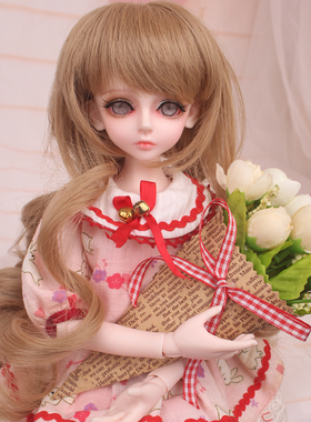 BJD娃娃 SD娃娃  1/4黄色气质卷发女娃 百搭款 FBE137C18#