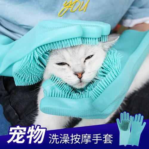 给宠物狗狗猫咪洗澡洗撸猫防抓咬