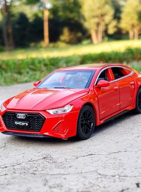 1.32奥迪RS7仿真合金汽车模型声光回力男孩儿童玩具金属车模摆件