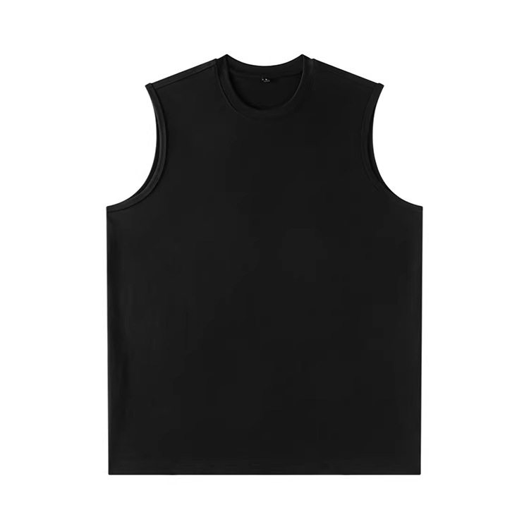 夏季男士重磅纯棉纯色内搭工字背心男装打底上衣外穿运动背心
