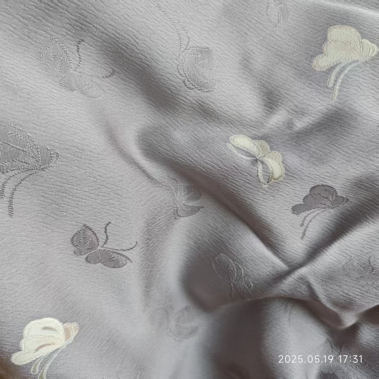 蝶蝶织花正绢真丝小纹和服反解改娃衣眉子衣缘宋制旗袍汉服连衣裙