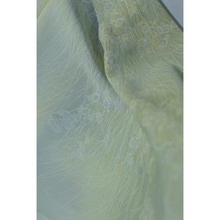 绿芝草 正绢真丝小纹和服反解改娃衣眉子衣缘宋制旗袍汉服 油画感