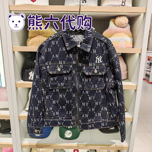 MLB儿童26春季新款男女童潮奢刺绣LOGO钻石老花牛仔外套7ADKM0261