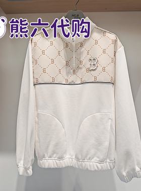 MLB儿童国内专柜男女童25春季新款钻石老花拼接立领卫衣7AMTMD351