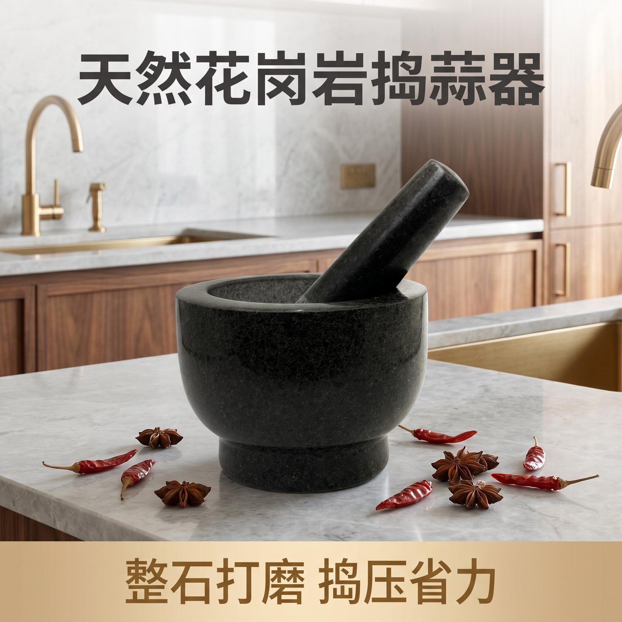 花岗岩捣蒜器【出口品质】