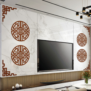 中式古典圆形窗花对角花边玻璃门窗客厅电视背景墙亚克力立体墙贴