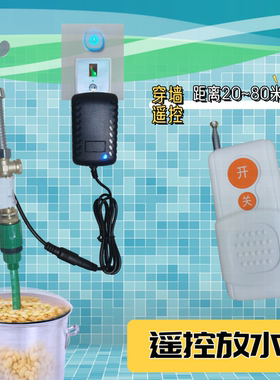 遥控水龙头定时开关控制器电磁水阀无线关闭水阀12v电磁阀4分龙头