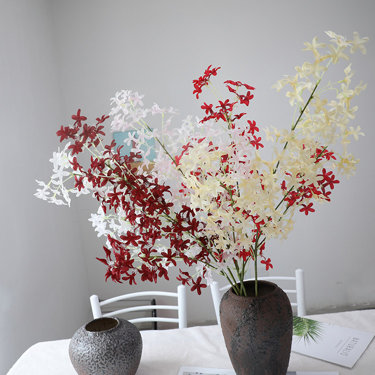 仿真丁香花十字樱花 婚庆婚礼装饰 绢花配草花艺家居插花影楼拍摄