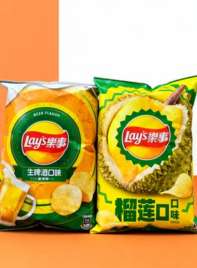 乐事台湾榴莲生啤薯片