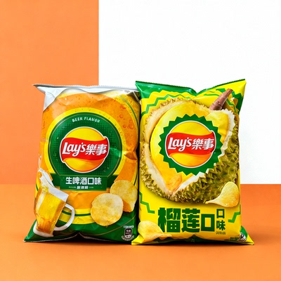 乐事台湾榴莲生啤薯片