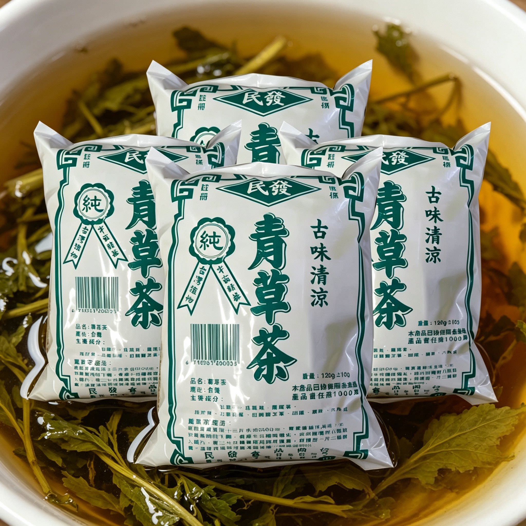 台湾民发古早味清凉茶青草茶120g