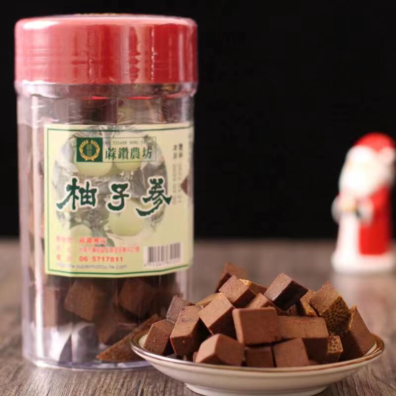 台湾进口麻赞农坊柚子参润喉特产零食白柚许益堂出品麻年八仙果