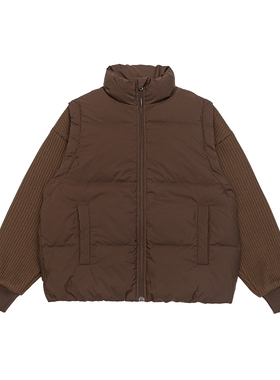 IEID冬季潮流可拆卸袖轻薄羽绒服男士大码二合一立领马甲坎肩外套