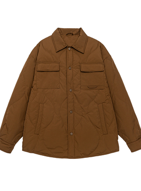 IEID复古90白鸭绒口袋翻领轻薄羽绒服男冬季2025新款潮牌夹克外套