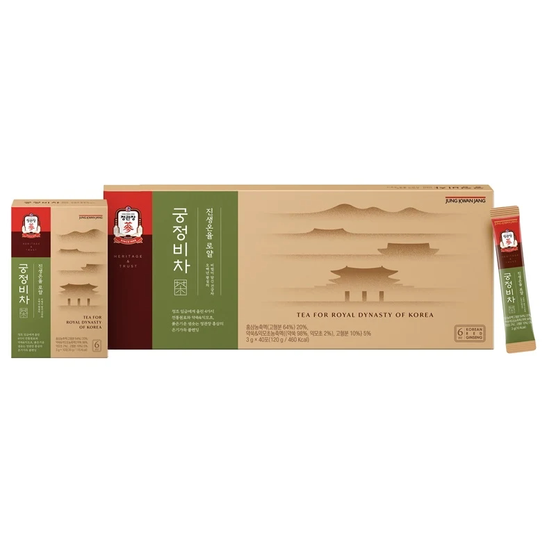 现货韩国代购正官庄高丽参茶正品6年根红参茶气津温津灵芝礼盒装