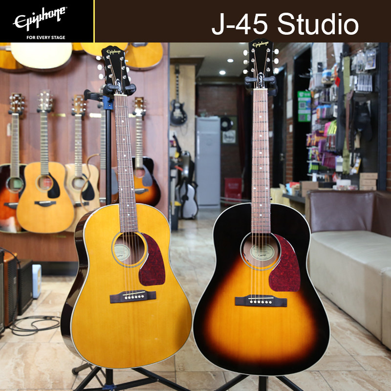 Epiphone 易普锋 蜂鸟 J45 Studio EC Blues King 面单民谣吉他