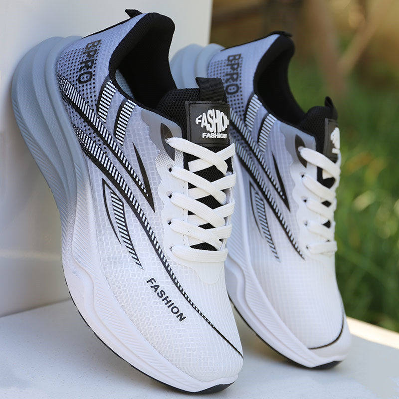 跑步鞋子男新款透气网面软底防滑耐磨老爹鞋青少年百搭休闲运动鞋