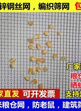 镀锌编织网钢丝网粮食网玉米粮仓网防老鼠铁丝网筛小麦养殖围栏网
