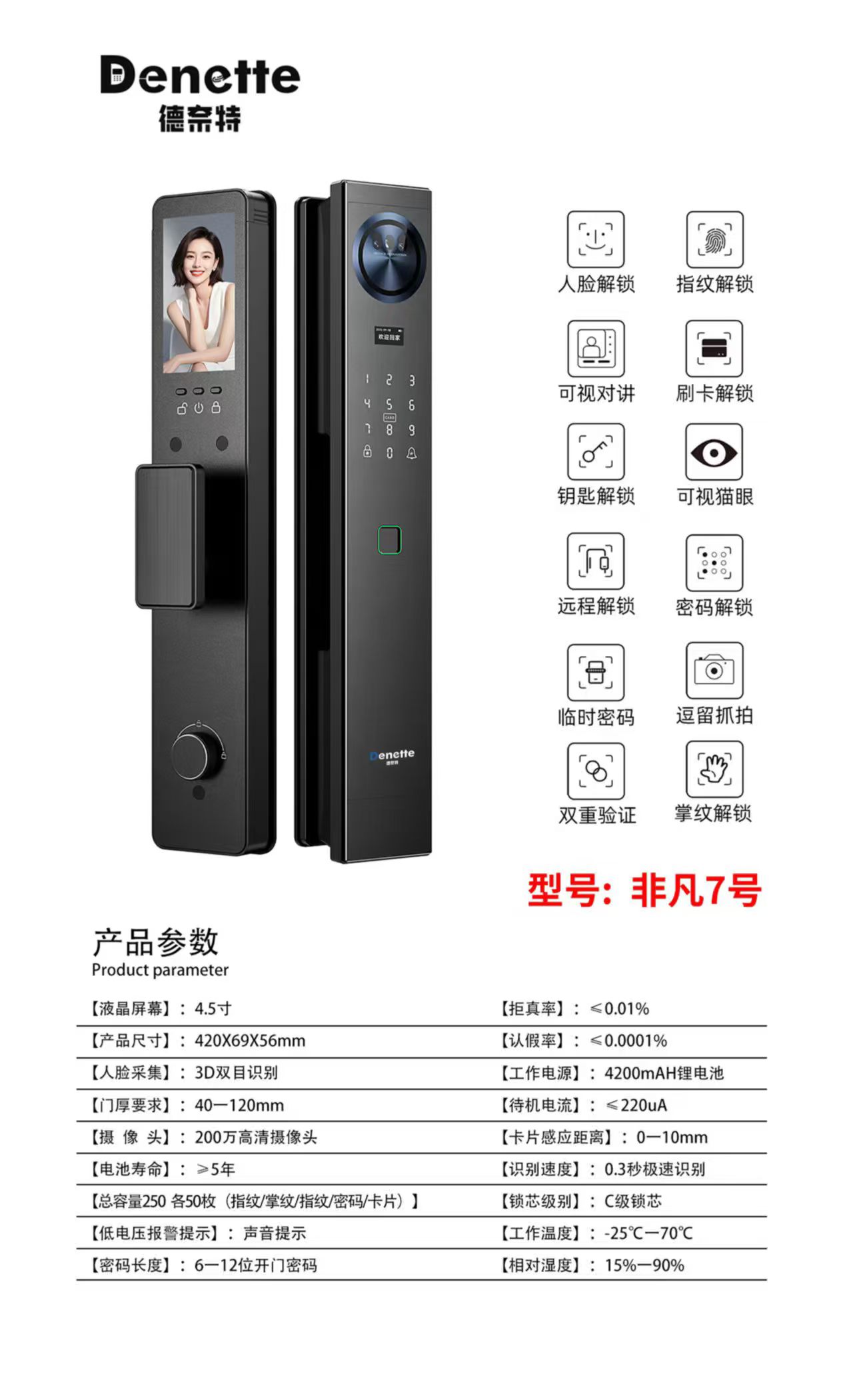 指纹锁密码锁酒店民宿app蓝牙小程序可视对讲卡片掌静脉智能锁