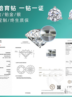 工厂直营18k金定制不掉色S925银礼物韩系ins风D色IGI培育钻石耳钉