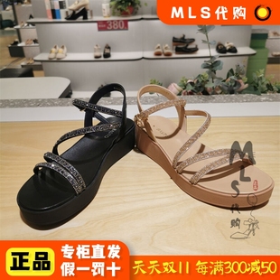青年坡跟厚底女鞋 2023夏季 百思圖 BL3 國內代購 RM216 純涼鞋 BASTO