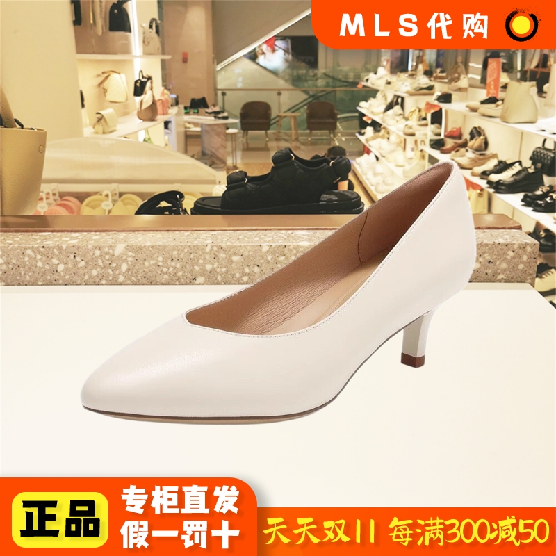 森达秋季通勤简约细跟女鞋单鞋