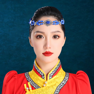 蒙古族女头饰珠珠流苏配饰配件发饰民族舞蹈演出发箍发带发卡夹子