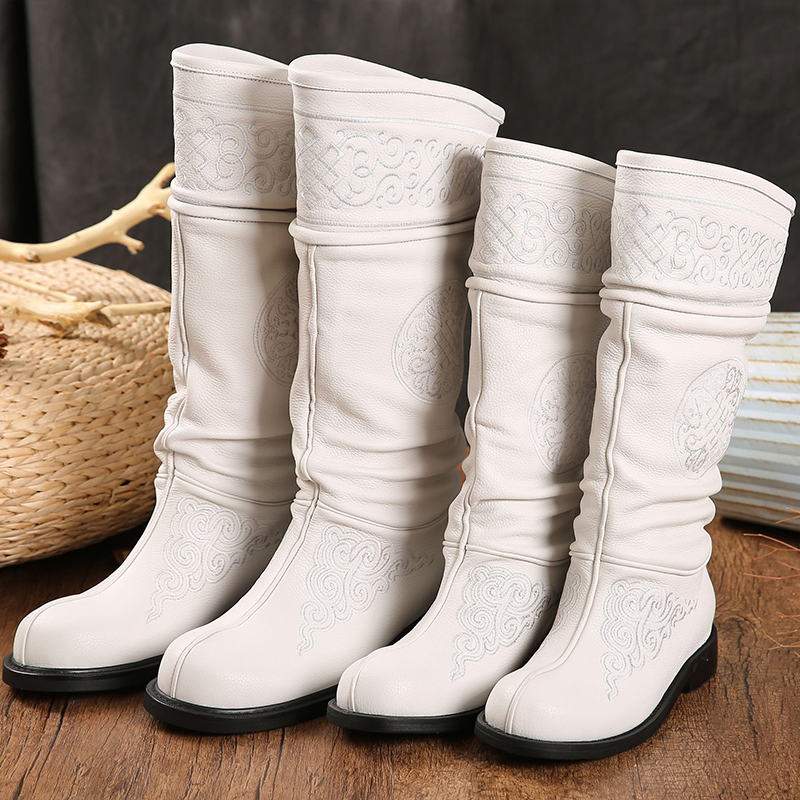 蒙古靴成人男女情侣款日常生活演出婚礼刺绣高筒民族舞蹈骑马鞋子