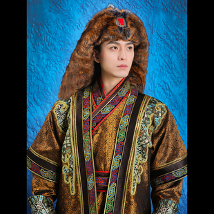 蒙古帽子男士蒙古族大汗王爷帽少数民族元朝贵族走秀演出蒙古袍