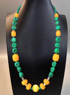 蒙古族复古装饰藏式项链男女款毛衣链西藏民族服装蒙古袍旅拍配饰