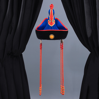 蒙古帽子女士少数民族舞蹈演出礼仪藏族高帽头饰异域风情古风穿搭