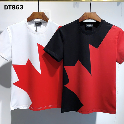 夏天潮流D2短袖T恤男士DSQ大枫叶字母印花时尚休闲圆领经典Tshirt