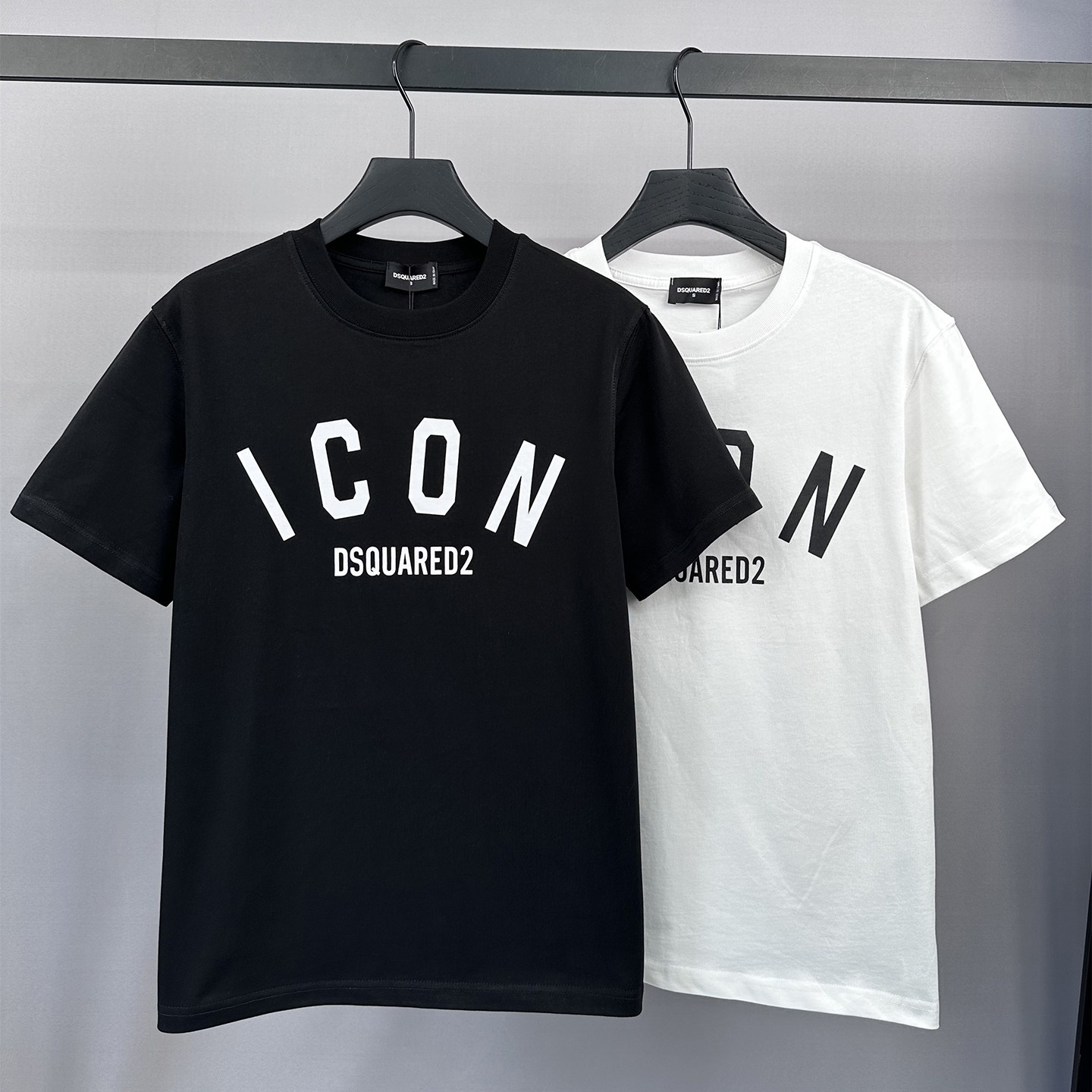 男士短袖T恤夏季宽松版创意拱形ICON字母印花时尚潮流纯棉上衣TEE图片