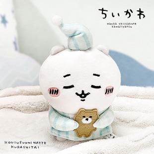 日本chiikawa自嘲熊吉伊卡哇睡衣系列乌萨奇小八飞鼠毛绒公仔挂件
