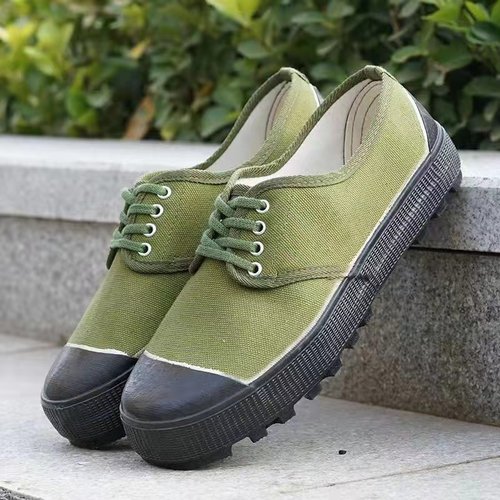 低帮解放鞋农民农田干活鞋户外迷彩作训鞋防滑透气耐磨劳保黄胶鞋