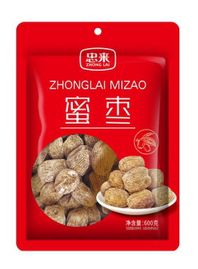 忠来蜜枣600g袋装