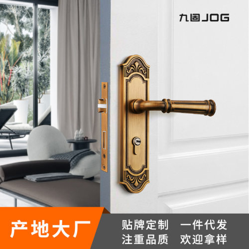 锌合金执手门锁九固新中式