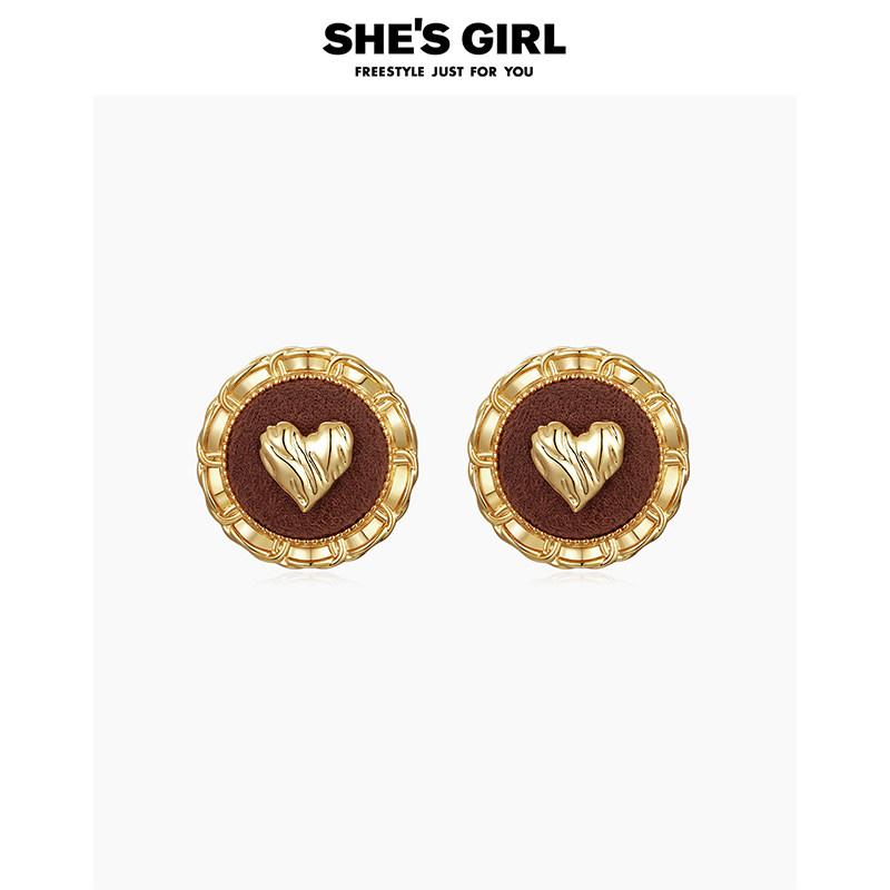 shesgirl茜子逃离城市计划几何圆形耳环耳饰925银针耳钉耳饰