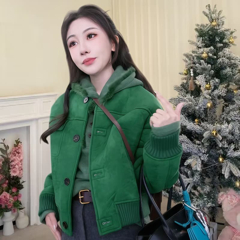 小个子通勤独特舒适简约外套女短款超好看羊羔毛上衣2026冬季新款,女装/女士精品,短外套,淘宝优惠券,粉丝福利购,淘宝优惠卷