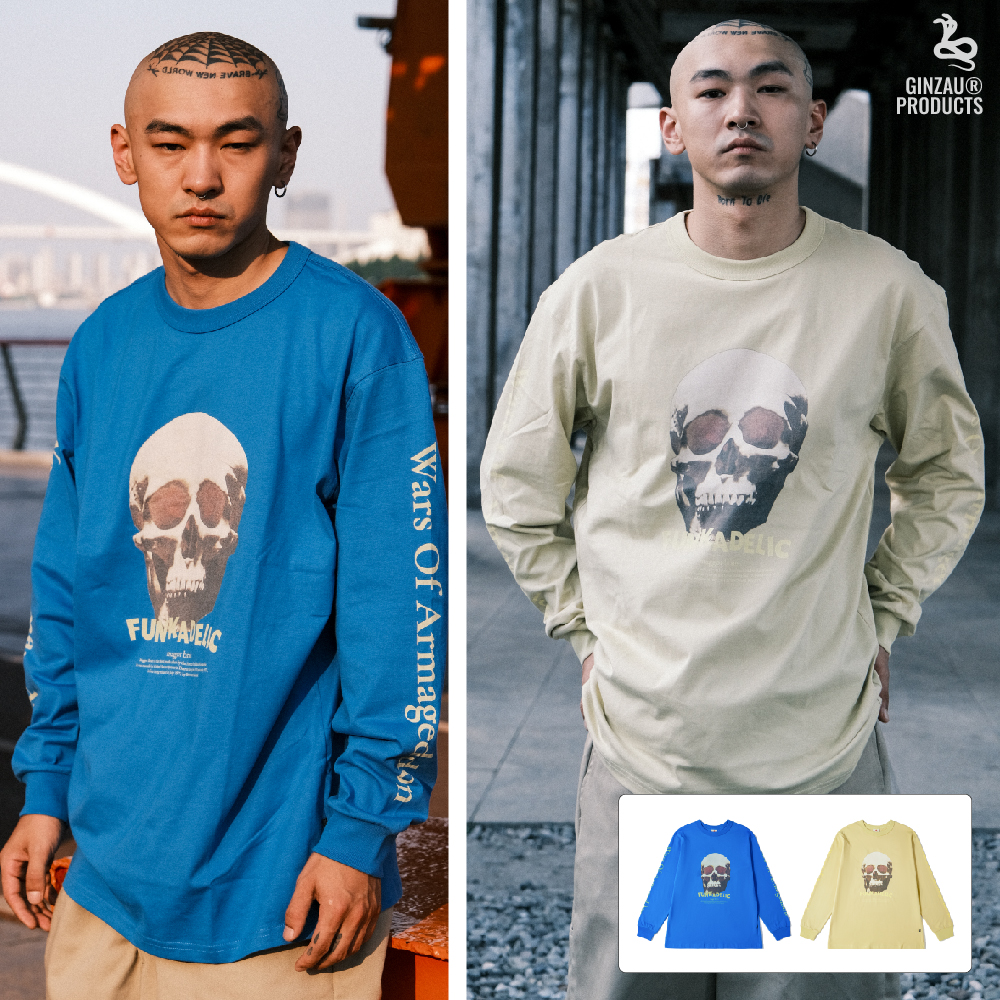 GinzauProducts｜funkadelic潮流纯棉宽松长袖T恤fruityshop联名
