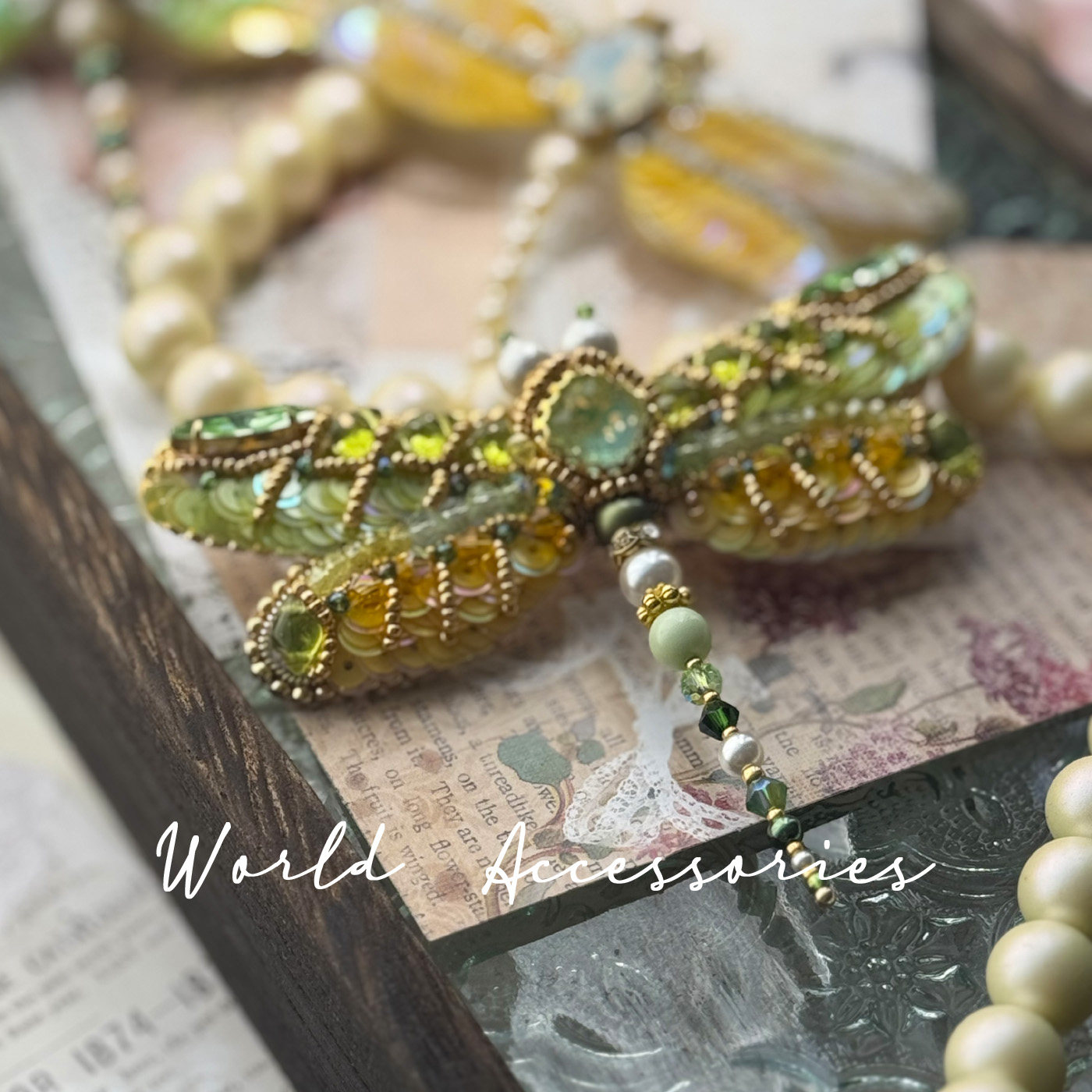 原创重工法式刺绣手 珠绣手工DIY蜻蜓礼物手作材料包基础配件