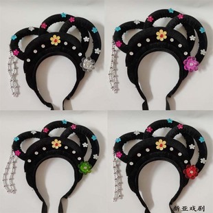 戏剧头饰假发戏曲花旦头套古代小姐发饰影视影楼古装仙女表演用品