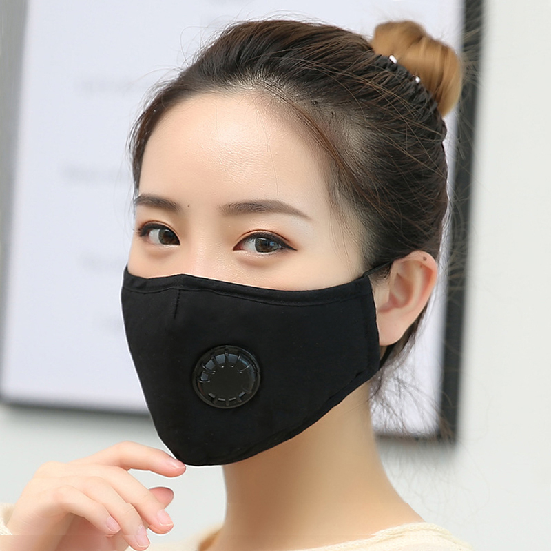 易呼吸防尘带呼吸阀女士成人雾霾口罩防可水洗透气44-37