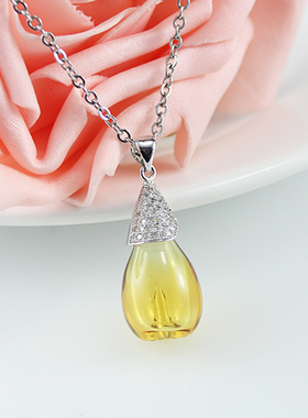 水滴精油琉璃香薰瓶挂件项链饰品