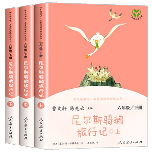 快乐读书吧六年级下册尼尔斯骑鹅旅行记上中下 6年级下册人教版统编版全套人民教育出版社