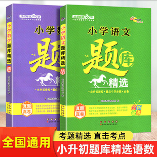 新版 数学小升初小考总复习资料必刷题人教版 一二三四五六年级新型题库练习精题汇总名师点拨 2本全国68所名牌小学题库精选语文