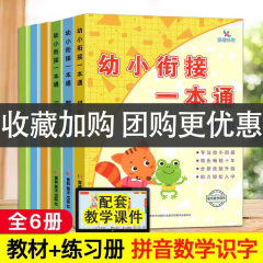 幼小衔接整合教材一本通拼音识字数学教材练习册幼儿园暑假作业学前班教材34567岁启蒙认知幼小衔接一本通同步练习上下册晨曦早教
