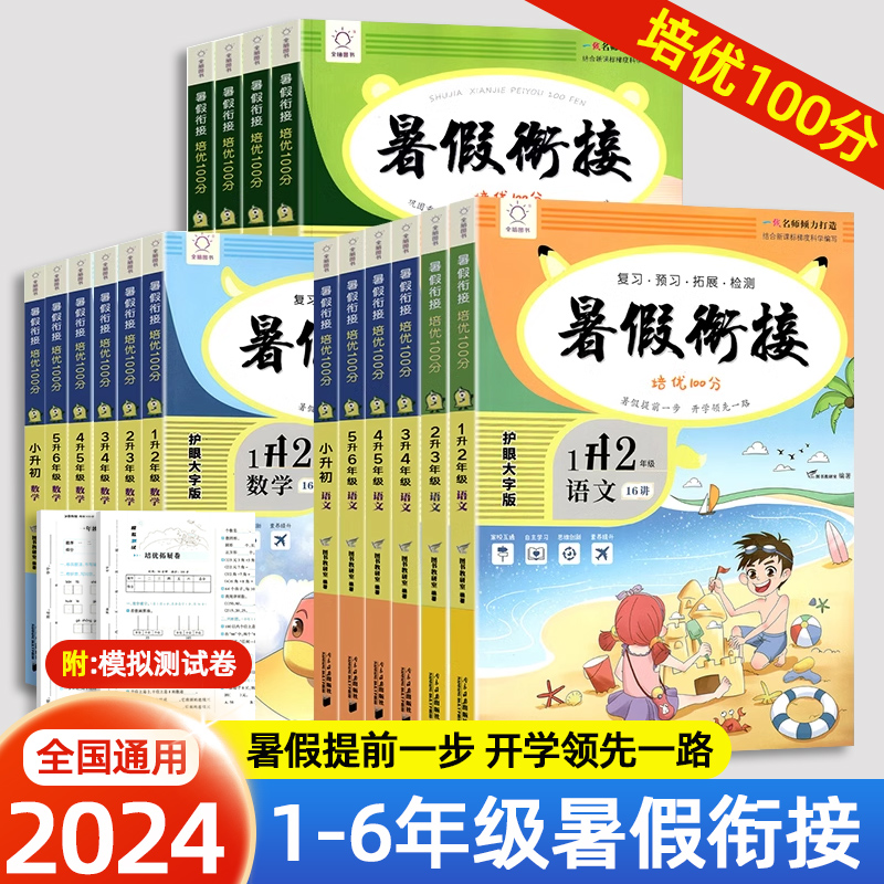 暑假衔接培优100分一二年级三四五六年级上册语文数学英语人教版全套1升2升3升4升5升6小升初暑假作业专项同步训练习册预复习 书籍/杂志/报纸 小学教辅 原图主图