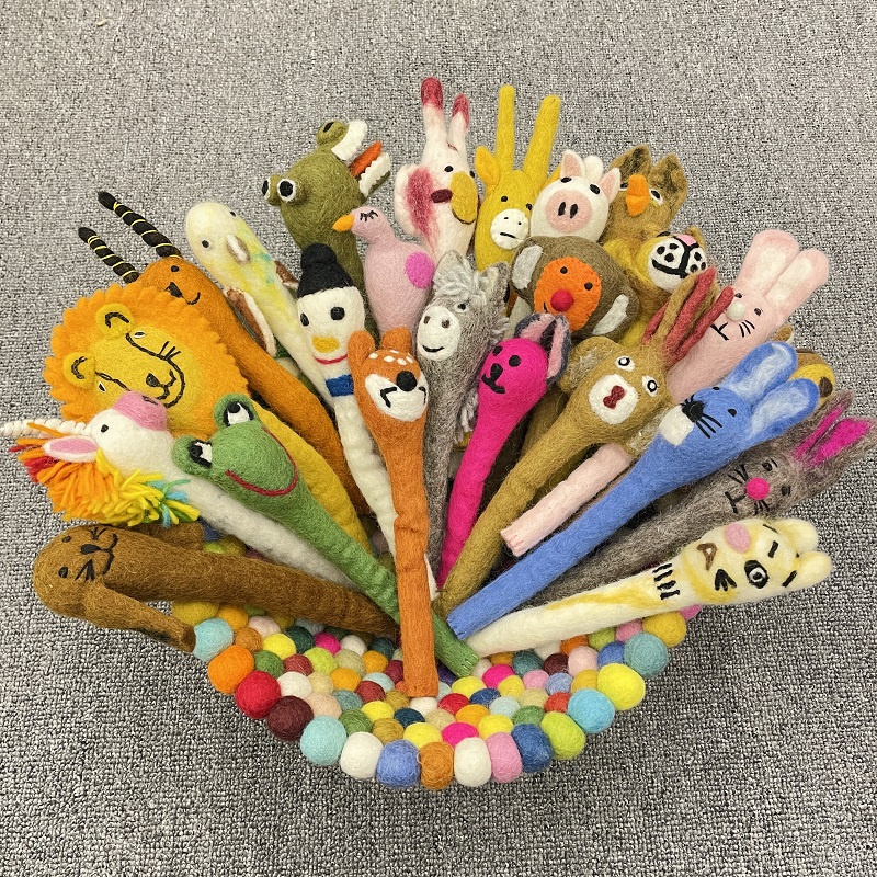 羊毛毡手工戳戳乐可爱动物笔套